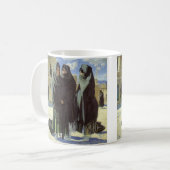 ヴィンテージ先住民アメリカン、タオスガールズバイウォルター・ウファー コーヒーマグカップ (正面左)