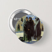 ヴィンテージ先住民アメリカン、タオスガールズバイウォルター・ウファー 缶バッジ (正面&裏面)