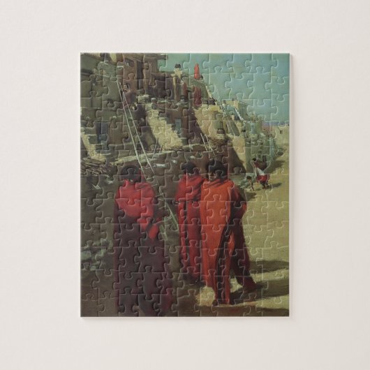 ヴィンテージ先住民アメリカン、ホピプエブロバイルイ・アキン ジグソーパズル (縦)