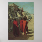 ヴィンテージ先住民アメリカン、ホピプエブロバイルイ・アキン ポスター (正面)