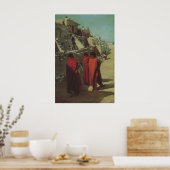 ヴィンテージ先住民アメリカン、ホピプエブロバイルイ・アキン ポスター (キッチン)