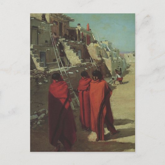 ヴィンテージ先住民アメリカン、ホピプエブロバイルイ・アキン ポストカード (正面)