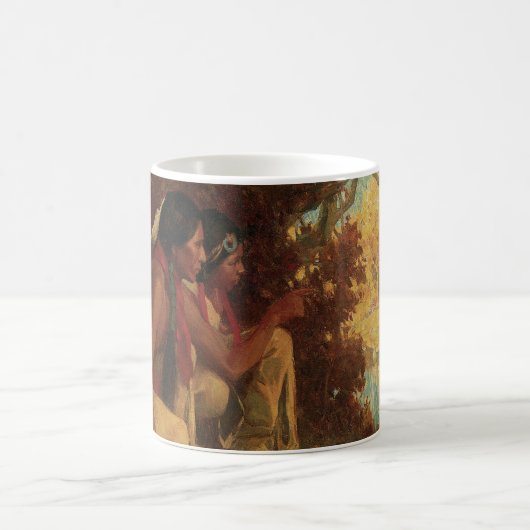 ヴィンテージ先住民アメリカン、鹿のための狩りバイクース コーヒーマグカップ