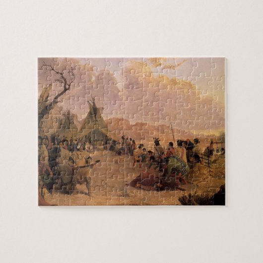 ヴィンテージ先住民アメリカン、Medicine Dance by Eastman ジグソーパズル (横)