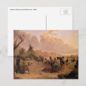 ヴィンテージ先住民アメリカン、Medicine Dance by Eastman ポストカード (正面/裏面)