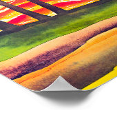 ヴィンテージ先住民カヌエアラインハワイ旅行 ポスター (角)