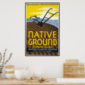 ヴィンテージ先住民グランドWPA農業 ポスター (キッチン)