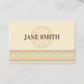 ヴィンテージ先住民ドリームキャッチャーBohoシックモノグラム 名刺 (正面)