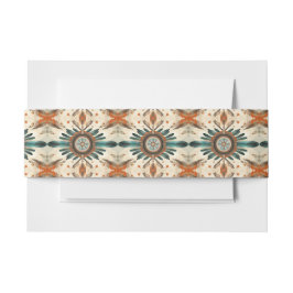 ヴィンテージ先住民羽レトロドリームキャッチャー模様 招待状ベリーバンド