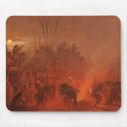 ヴィンテージ先住民、Wimarによるバッファローダンス マウスパッド (正面)