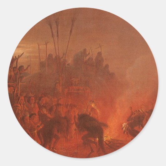 ヴィンテージ先住民、Wimarによるバッファローダンス ラウンドシール (正面)