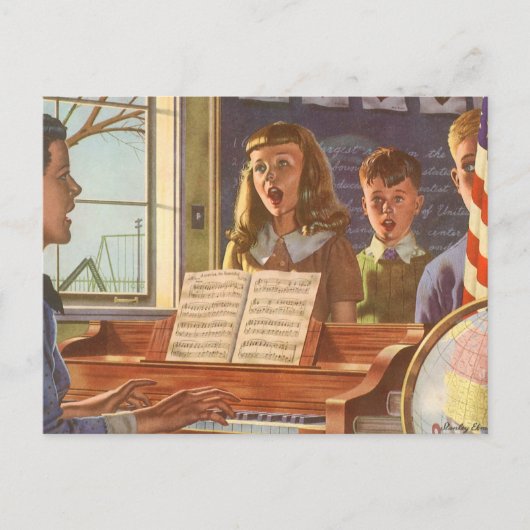 ヴィンテージ先生教えの生徒が歌う ポストカード (正面)