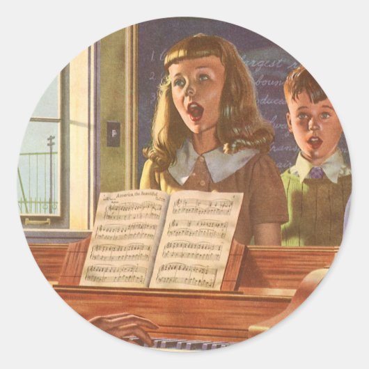 ヴィンテージ先生教えの生徒が歌う ラウンドシール (正面)