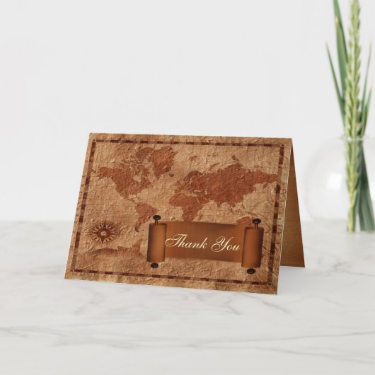 ヴィンテージ先結婚式サンキューカード サンキューカード (正面)