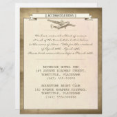 ヴィンテージ先結婚式チケット – 宿泊施設 (正面/裏面)