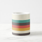 ヴィンテージ光ストライプ色 コーヒーマグカップ (中央)
