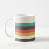 ヴィンテージ光ストライプ色 コーヒーマグカップ (左)