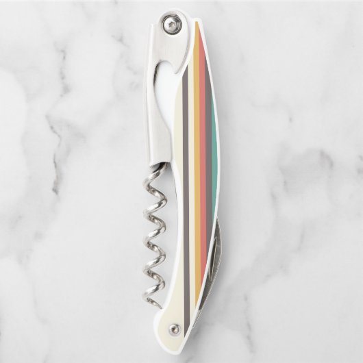 ヴィンテージ光ストライプ色 ソムリエナイフ (正面)
