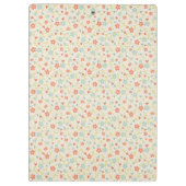 ヴィンテージ光春忙しフローラパーソナライズされた クリップボード (裏面)