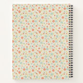 ヴィンテージ光春忙しフローラパーソナライズされた ノートブック (裏面)