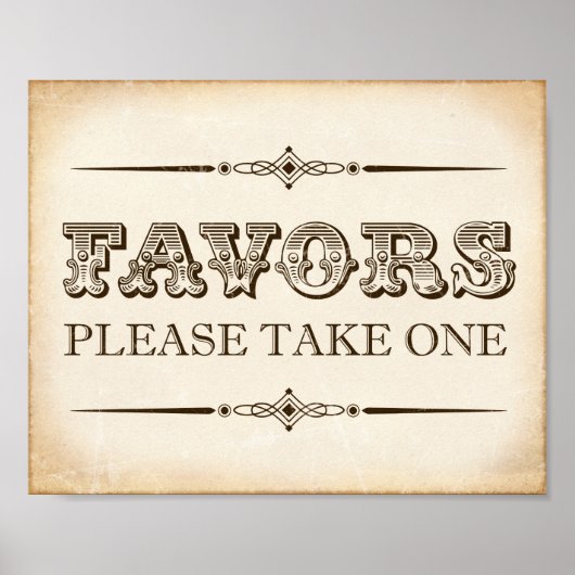 ヴィンテージ党の好意の署名プリント ポスター (正面)