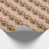 ヴィンテージ入りハートギフト包装紙 ラッピングペーパー (角)