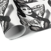 ヴィンテージ入れゴシックガール ラッピングペーパー (ロールコーナー)