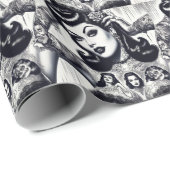 ヴィンテージ入れゴシックガール ラッピングペーパー (ロールコーナー)