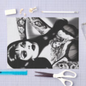 ヴィンテージ入れゴシックガール 薄葉紙 (クラフト)