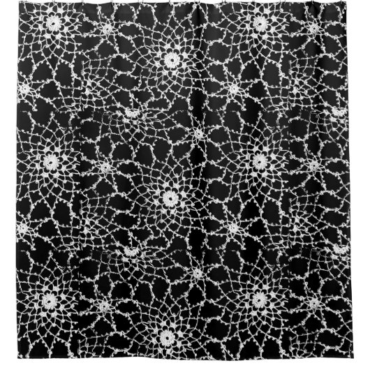 ヴィンテージ入れレース シャワーカーテン (正面)