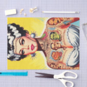 ヴィンテージ入れ入れホラーガール 薄葉紙 (クラフト)