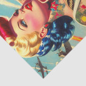 ヴィンテージ入れ墨のピンアップ 薄葉紙 (詳細)