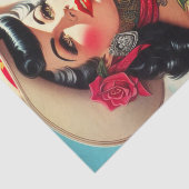 ヴィンテージ入れ墨をした国ピンナップ 薄葉紙 (詳細)