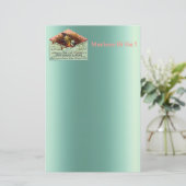 ヴィンテージ入れ鳥文房具 便箋 (スタンド正面)