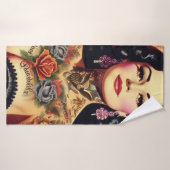 ヴィンテージ入力ピンアップ バスタオル (バスタオル)