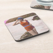 ヴィンテージ入浴美しい コースター (左側)