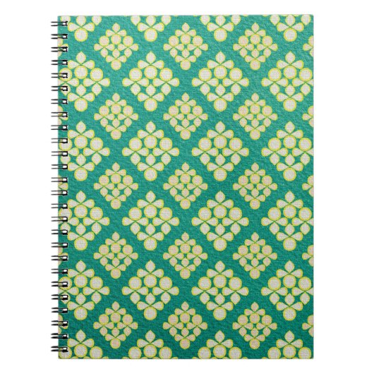 ヴィンテージ全体の背景パターンノートブック ノートブック (正面)