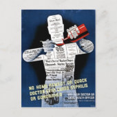 ヴィンテージ公衆衛生ポスター葉書 ポストカード (正面)