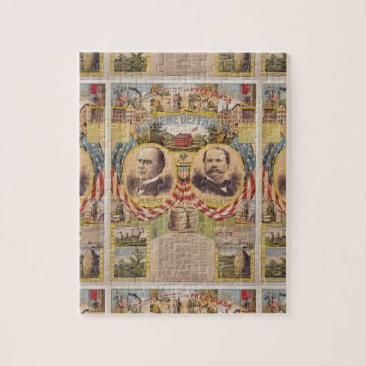 ヴィンテージ共和党パーティー大統領の運動 ジグソーパズル (縦)