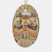 ヴィンテージ共和党パーティー大統領の運動 セラミックオーナメント (左)