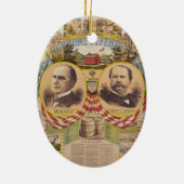 ヴィンテージ共和党パーティー大統領の運動 セラミックオーナメント (裏面)