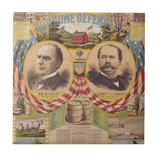 ヴィンテージ共和党パーティー大統領の運動 タイル (正面)