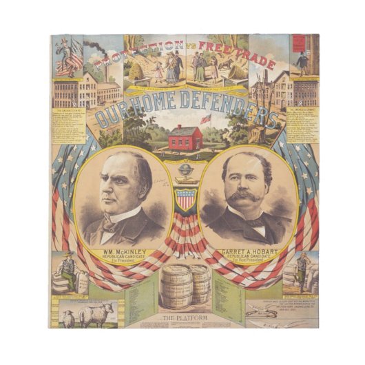 ヴィンテージ共和党パーティー大統領の運動 ノートパッド (正面)