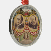 ヴィンテージ共和党パーティー大統領の運動 メタルオーナメント (右)