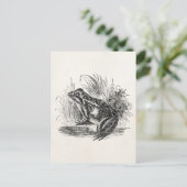 ヴィンテージ共通カエル – 爬虫類カエル空白のテンプレート ポストカード (スタンド正面)