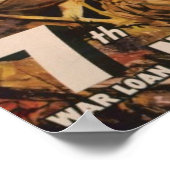 ヴィンテージ兵士が旗を掲げる戦争ポスター ポスター (角)