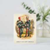ヴィンテージ兵士のクリスマスポストカード ポストカード (スタンド正面)