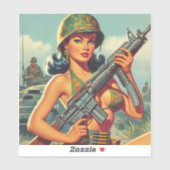 ヴィンテージ兵士のピンアップ シール (シート)