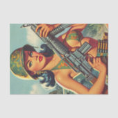 ヴィンテージ兵士のピンアップ 薄葉紙 (正面)