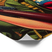 ヴィンテージ兵士軍隊のピンアップ ポスター (角)